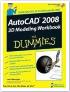 AutoCAD 2008 3D Modelling