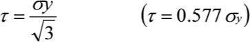 Von Mises Relation b/w Yield Strength in Tension to Torsion in Mild Steel