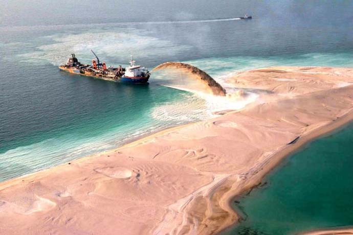 Palm Islands Dubai Construction