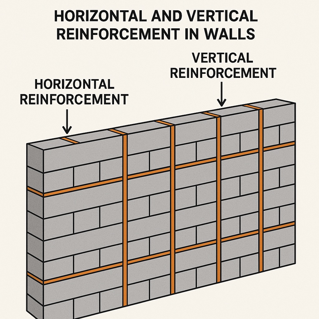 Horizontal and Vertical Reinforcement in Walls